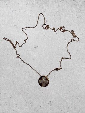 Louis Vuitton Gold-Tone Mother-of-Pearl Monogram Flower Necklace